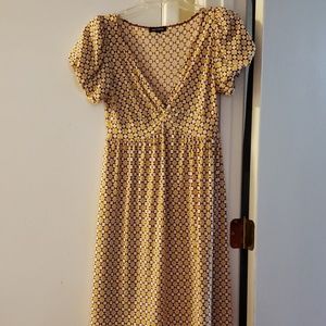 Brown and yellow dress